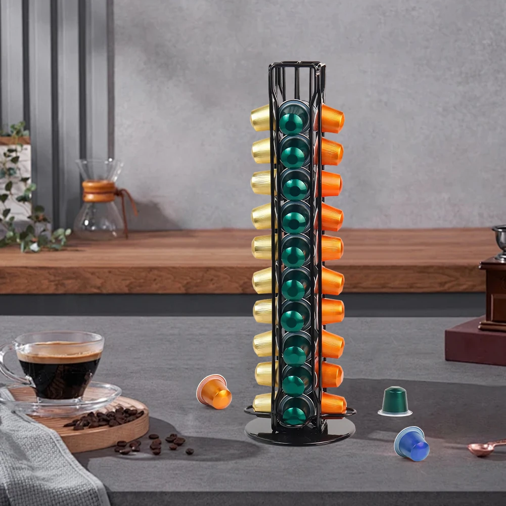 40Pcs Rotatable Coffee Holder Coffee Pod Organizer Stand Rotatable Shelf Caffee Organiser for Coffee Bar Kitchen Countertop
40Pcs Rotatable Coffee Holder Coffee Pod Organizer Stand Rotatable Shelf Caffee Organiser for Coffee Bar Kitchen Countertop