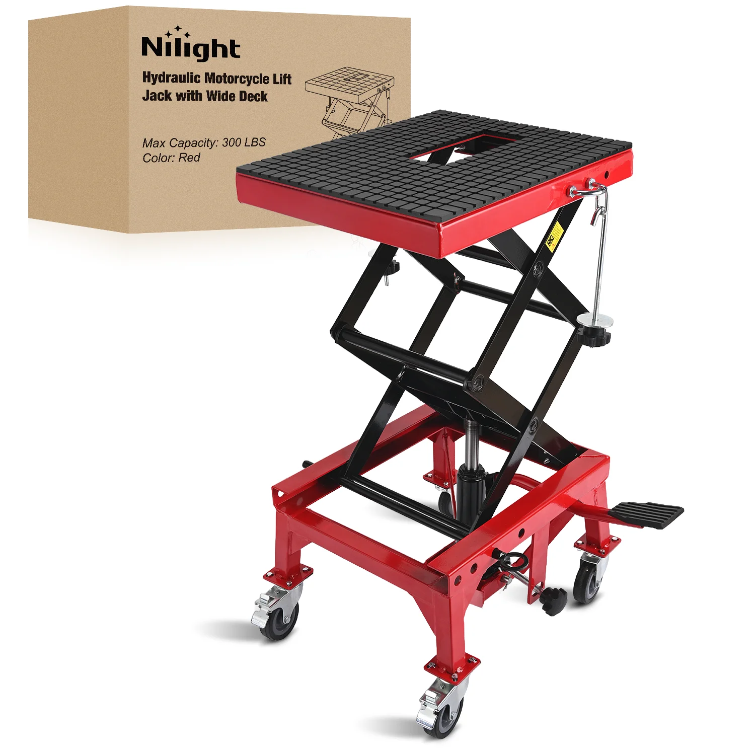 Nilight Motorcycle Lift Table Jack Heavy Duty Hydraulic Motorcycle Scissor Jack Lifts Table Foot Pedal Wide Deck Repair Tool
Nilight Motorcycle Lift Table Jack Heavy Duty Hydraulic Motorcycle Scissor Jack Lifts Table Foot Pedal Wide Deck Repair Tool
