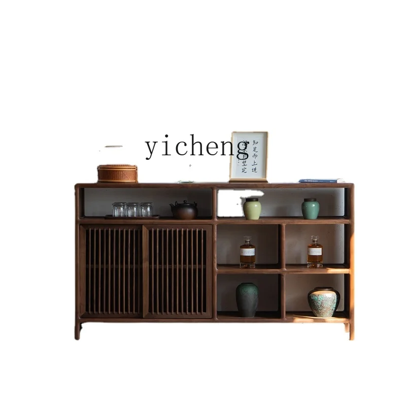 Black Walnut Solid Wood Tea Cabinet Tea Side Sideboard Tea Cabinet Storage Cabinet 
Black Walnut Solid Wood Tea Cabinet Tea Side Sideboard Tea Cabinet Storage Cabinet