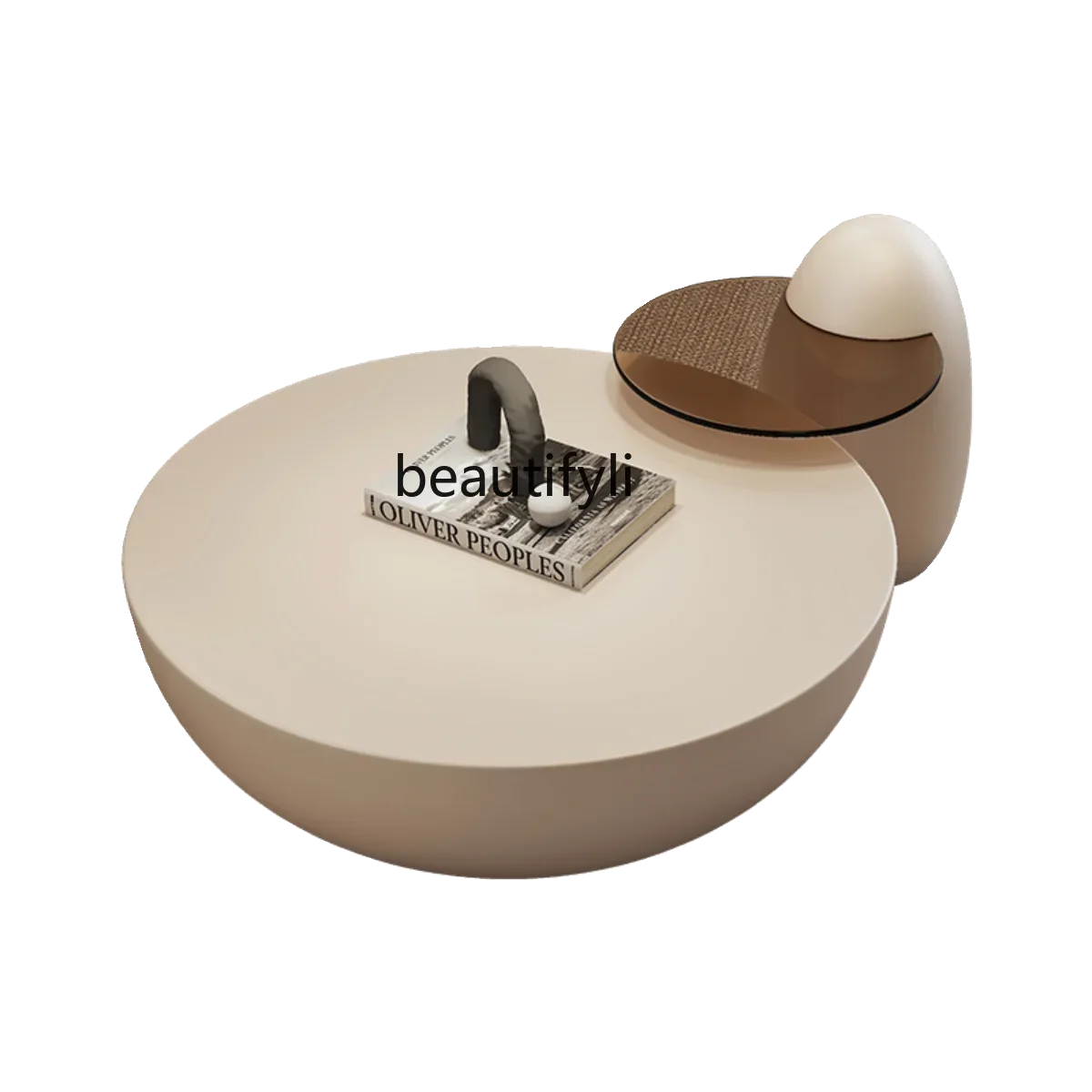 New Italian minimalist round coffee table living room designer high sense modern light luxury cream style coffee table
New Italian minimalist round coffee table living room designer high sense modern light luxury cream style coffee table