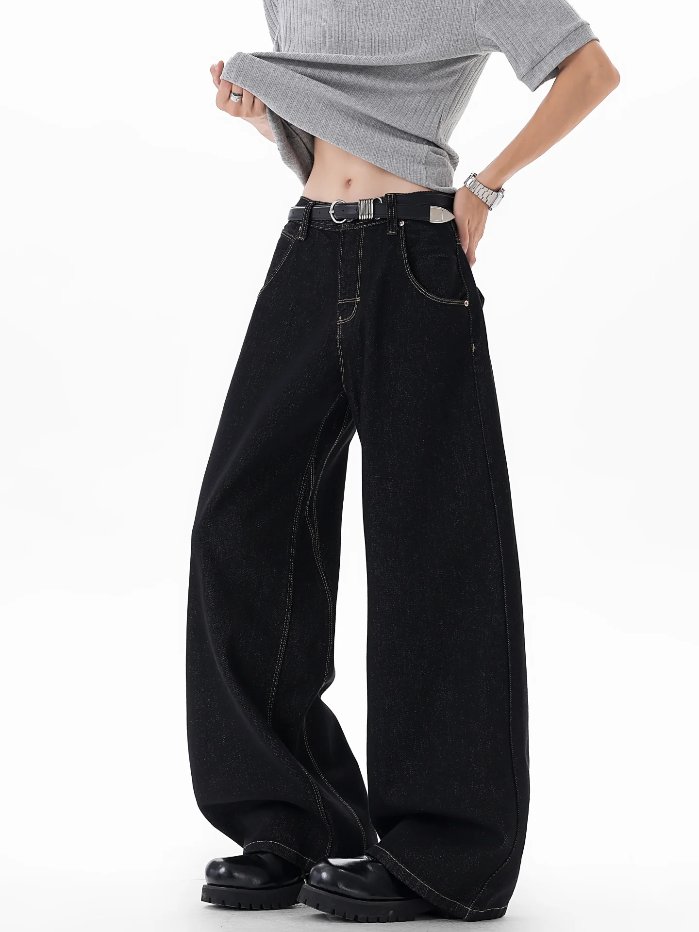 American Retro Black Wide Leg Men's Jeans Trendy Loose Draped Straight Slimming Micro Flared High-End Pants Casual Summer Jeans
American Retro Black Wide Leg Men's Jeans Trendy Loose Draped Straight Slimming Micro Flared High-End Pants Casual Summer Jeans