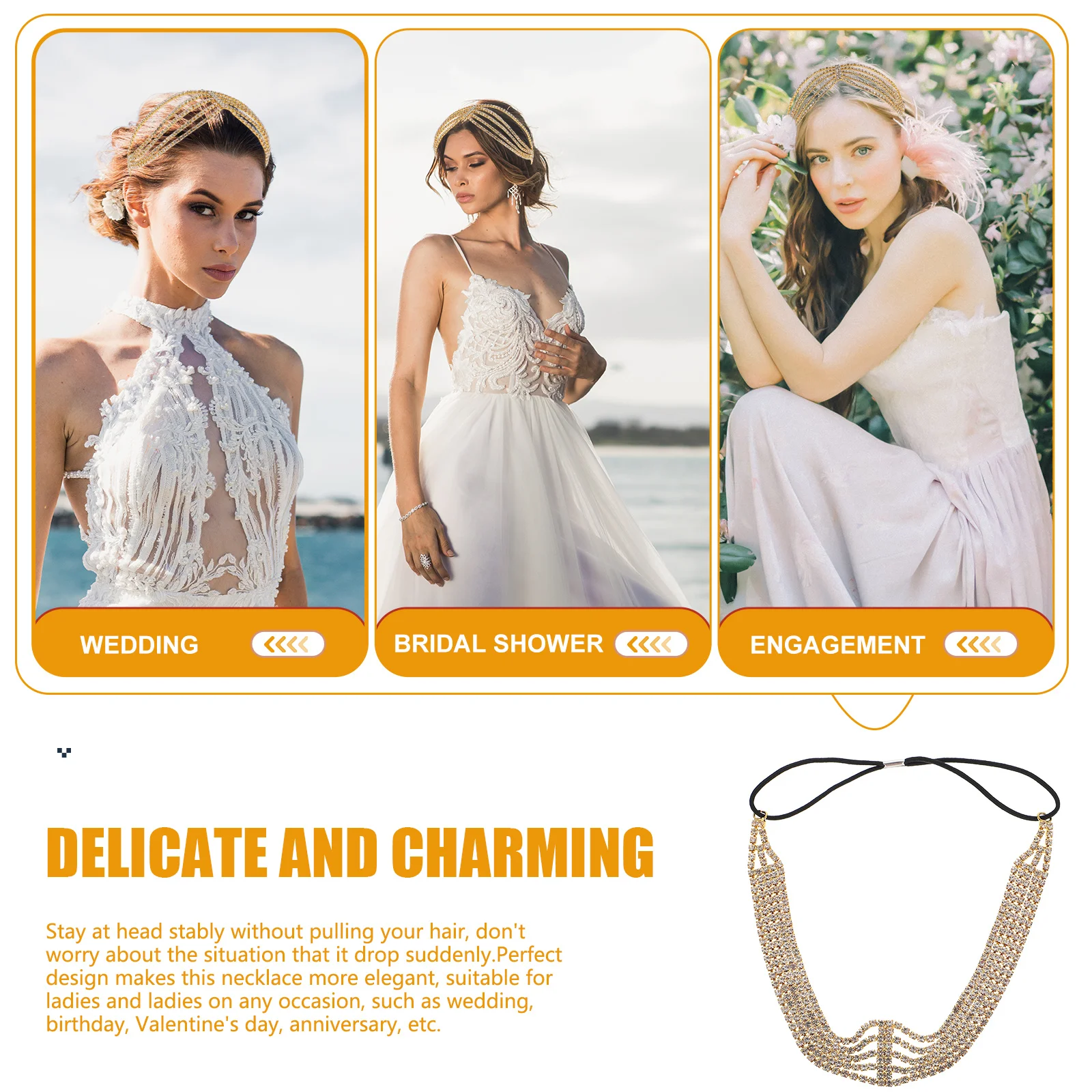 Guest Rhinestone Headband Wedding Hair Accessories Elegant Forehead Chain Bridal Layered Miss
Guest Rhinestone Headband Wedding Hair Accessories Elegant Forehead Chain Bridal Layered Miss