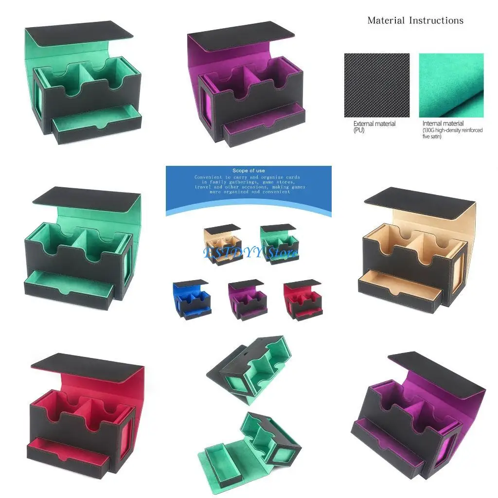 G6DE Trading Card with Drawer PU Gathering Card Toy Container Game Card Collectors Protective Card Storage Case
G6DE Trading Card with Drawer PU Gathering Card Toy Container Game Card Collectors Protective Card Storage Case