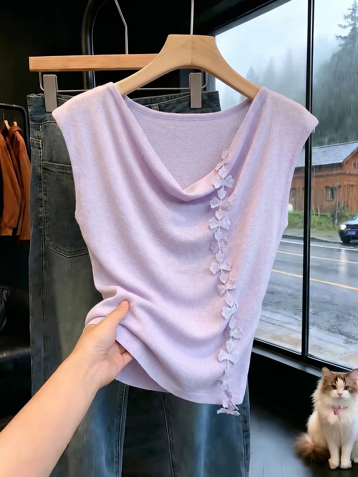 Summer Ultra-Soft Knitted Short Sleeve Top with Sash And Chop Neck Slim Fit Casual Style Fashionable Soft Ladies Shirt
Summer Ultra-Soft Knitted Short Sleeve Top with Sash And Chop Neck Slim Fit Casual Style Fashionable Soft Ladies Shirt