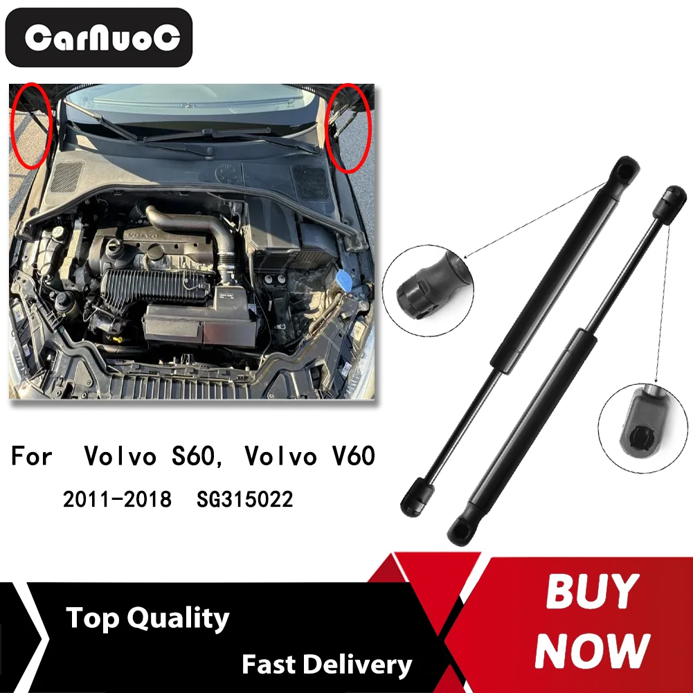2Pcs Car Bonnet Hood Lift Supports Shock Struts For Volvo S60, Volvo V60 Cross Country 2011-2018 SG315022
2Pcs Car Bonnet Hood Lift Supports Shock Struts For Volvo S60, Volvo V60 Cross Country 2011-2018 SG315022