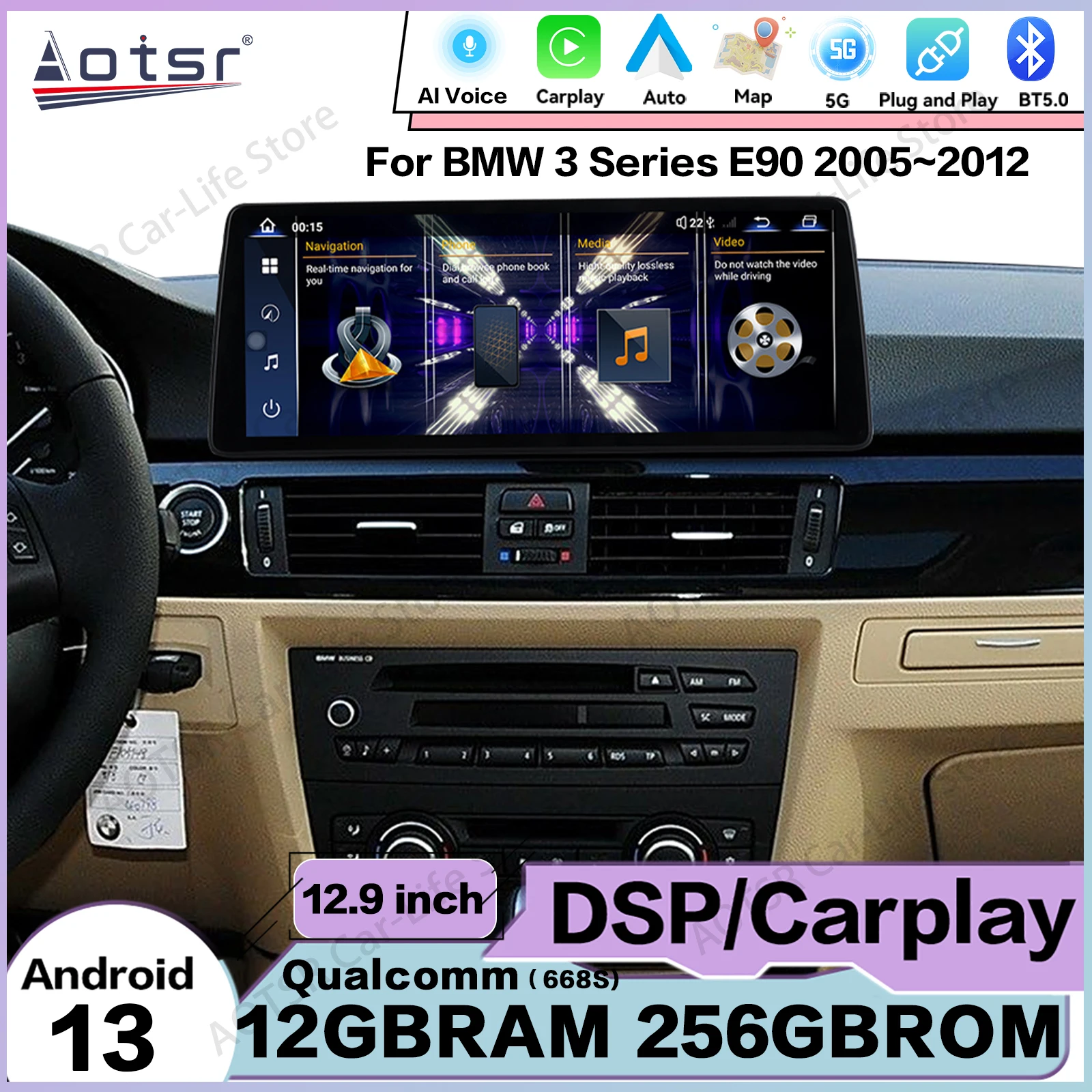 2400*900 AI голосовой мультимедийный приемник Android для BMW 3 серии E90 2005 ~ 2012 GPS-навигация автомобильное стерео радио головное устройство
2400*900 AI голосовой мультимедийный приемник Android для BMW 3 серии E90 2005 ~ 2012 GPS-навигация автомобильное стерео радио головное устройство