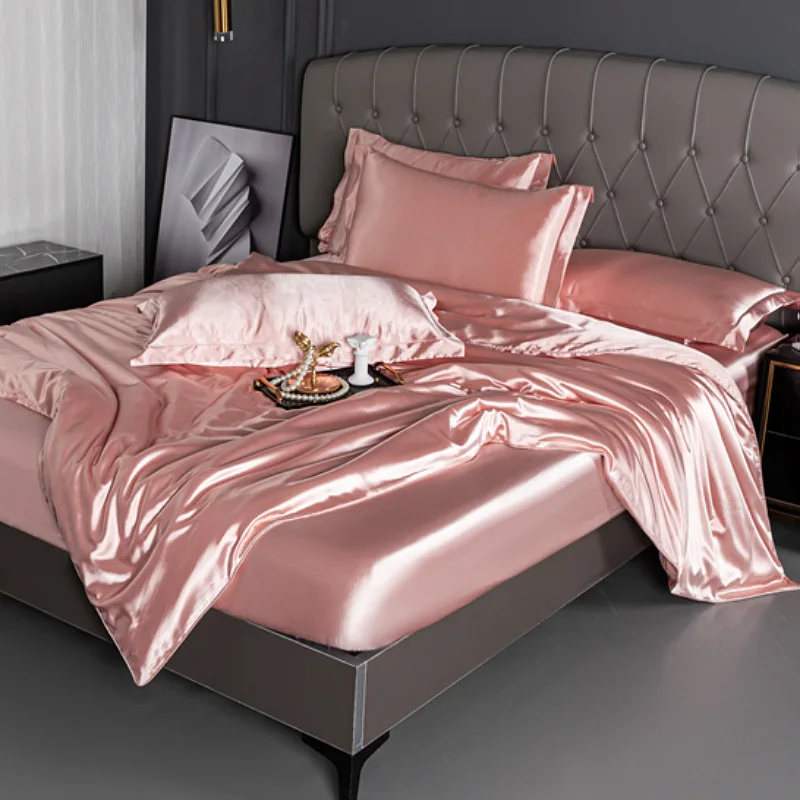 Pure 100% Silk Bedding Set Luxury Soft Bed Sheet with Duvets Pillowcases TCover Bed Set for Home Quality King Size Bedding Sets
Pure 100% Silk Bedding Set Luxury Soft Bed Sheet with Duvets Pillowcases TCover Bed Set for Home Quality King Size Bedding Sets