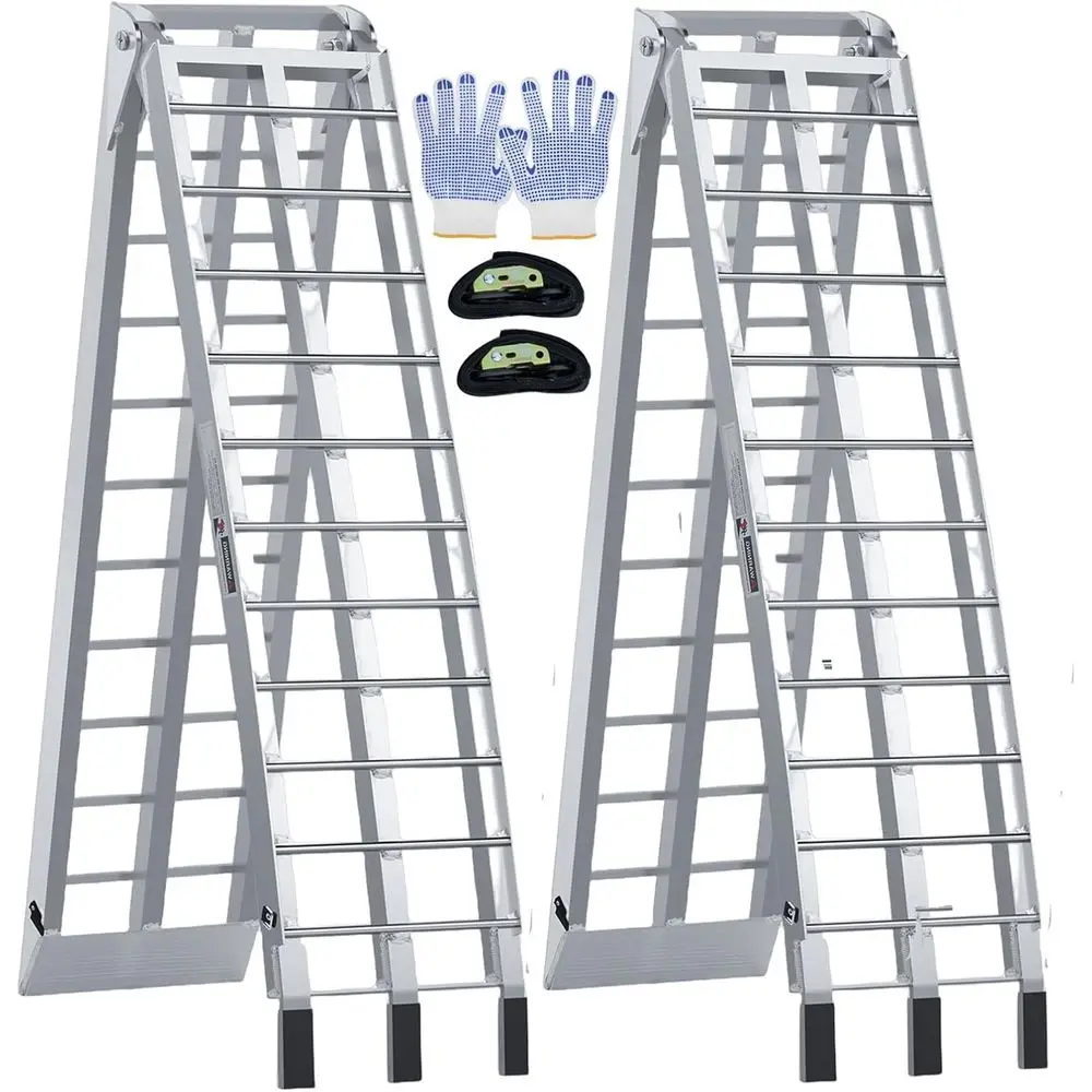 Folding 7.5FT Aluminum Loading Ramps, 1800 lbs Capacity, 2-Pack, for Trucks, Trailers, ATVs, and More
Folding 7.5FT Aluminum Loading Ramps, 1800 lbs Capacity, 2-Pack, for Trucks, Trailers, ATVs, and More