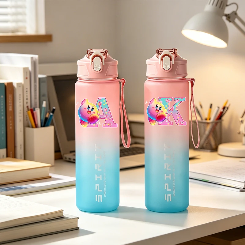 800ML Kirbys Water Cup Travel Portable Leakproof Water Bottle Cartoon Letter Print Gradient Drinking Cup Kawaii Drinking Bottles
800ML Kirbys Water Cup Travel Portable Leakproof Water Bottle Cartoon Letter Print Gradient Drinking Cup Kawaii Drinking Bottles
