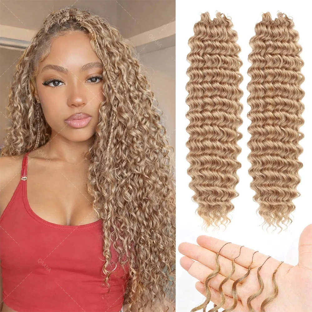 Honey Blonde #27 Color Deep Wave Feather Crochet Human Hair Extensions Deep Curly Crochet Hair Invisible Pre-Separated For Women
Honey Blonde #27 Color Deep Wave Feather Crochet Human Hair Extensions Deep Curly Crochet Hair Invisible Pre-Separated For Women