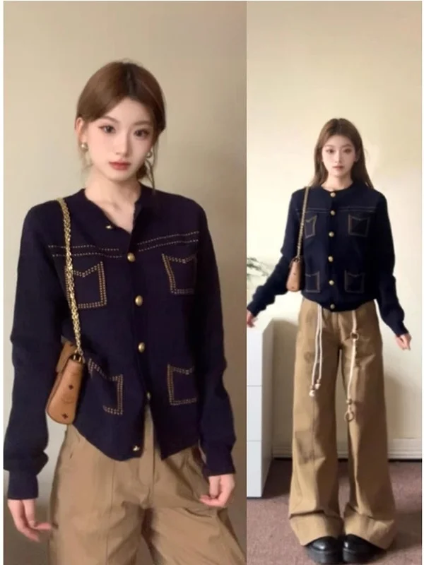 Elegant Long Sleeve Knitted Sweater Fashionable Commute Style Women's Top Classy Autumn Outerwear Comfortable Polyester Blend
Elegant Long Sleeve Knitted Sweater Fashionable Commute Style Women's Top Classy Autumn Outerwear Comfortable Polyester Blend