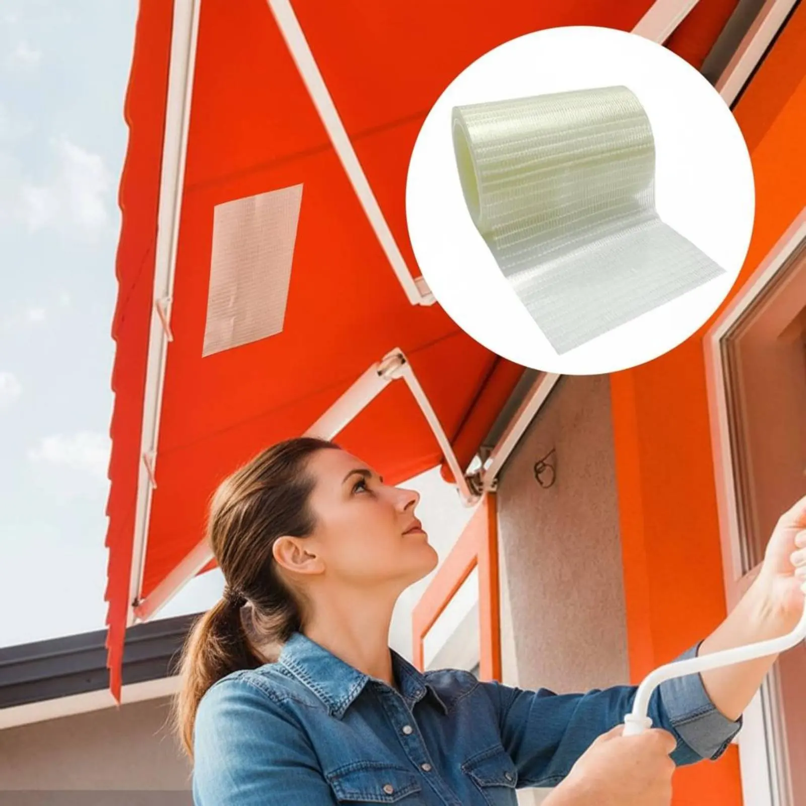 Awning Repair Tape Strong Adhesion Waterproof Repair Tape Multipurpose Reinforced for Outdoor, Camping
Awning Repair Tape Strong Adhesion Waterproof Repair Tape Multipurpose Reinforced for Outdoor, Camping