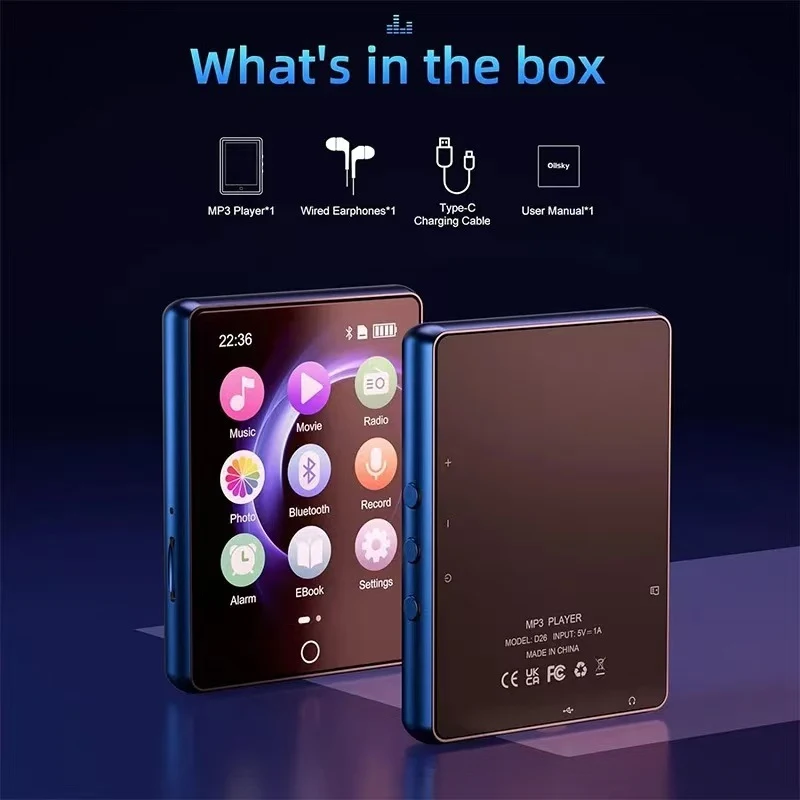 Portable HiFi MP4 Player Bluetooth HiFi Sound With Speaker Music MP3 Player Full Touch Screen Recorder
Portable HiFi MP4 Player Bluetooth HiFi Sound With Speaker Music MP3 Player Full Touch Screen Recorder