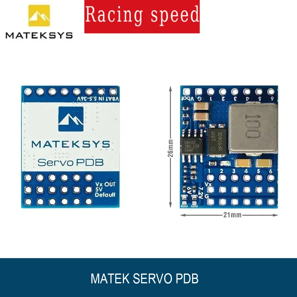 MATEK SERVO PDB Power Distribution Board with BEC 5.5-36V Input 5V 6V 7.2V 8.2V Adjustable Output for FPV RC Airplane
MATEK SERVO PDB Power Distribution Board with BEC 5.5-36V Input 5V 6V 7.2V 8.2V Adjustable Output for FPV RC Airplane