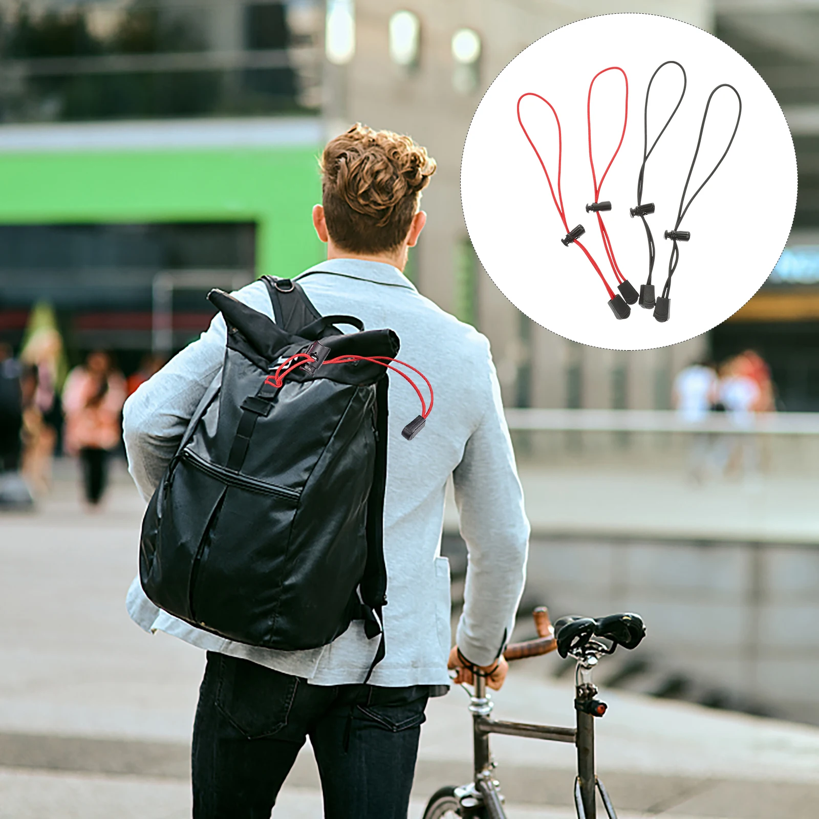 4pcs Durable Elastic Fixing Ropes Adjustable Backpacking Cords Travel Storage Rope Outdoor Bundling Belt Multi-functional 
4pcs Durable Elastic Fixing Ropes Adjustable Backpacking Cords Travel Storage Rope Outdoor Bundling Belt Multi-functional