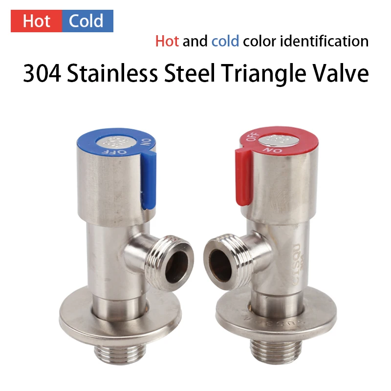 304 Stainless Steel Triangle Valve Switch 1/2" Water Stop Valve Home Toilet Water Heater Inlet Pipe Valve Color Identification
304 Stainless Steel Triangle Valve Switch 1/2" Water Stop Valve Home Toilet Water Heater Inlet Pipe Valve Color Identification