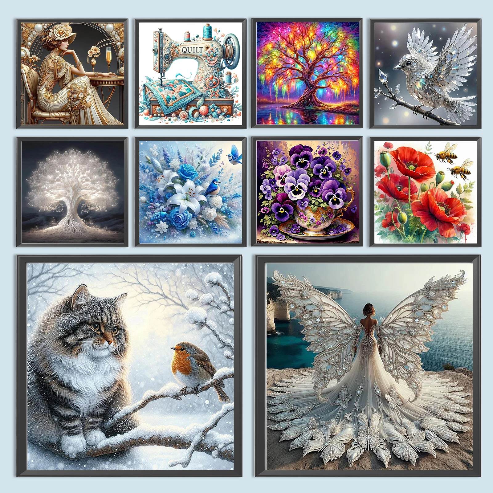 Full DIY 5D Round Drill Gem Art Diamond Painting Kits with Frame 9.84x9.84in for Adults Beginner Home Wall Decoration Gift
Full DIY 5D Round Drill Gem Art Diamond Painting Kits with Frame 9.84x9.84in for Adults Beginner Home Wall Decoration Gift