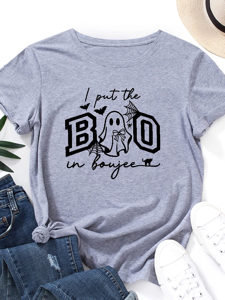 Women's Loose Fit Cotton T-Shirt Short Sleeve round Neck Printed Street Style Summer Thin Shirt for Young Girls Ghost Cartoon
Women's Loose Fit Cotton T-Shirt Short Sleeve round Neck Printed Street Style Summer Thin Shirt for Young Girls Ghost Cartoon