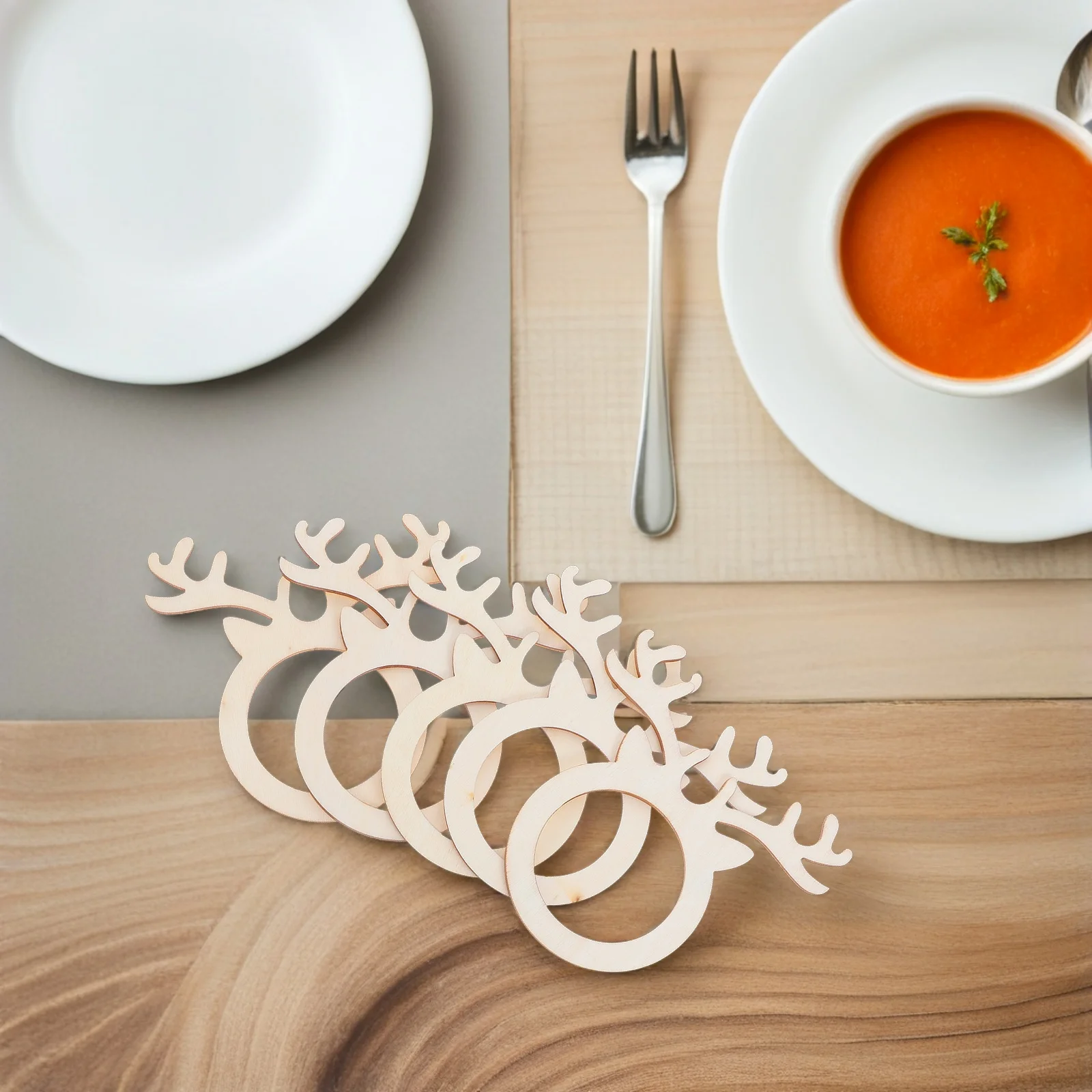 20Pcs Rustic Wood Napkin Rings Deer Antler Design Holiday Dinner Table Decorations Natural Napkin Rings Blank Cutouts
20Pcs Rustic Wood Napkin Rings Deer Antler Design Holiday Dinner Table Decorations Natural Napkin Rings Blank Cutouts