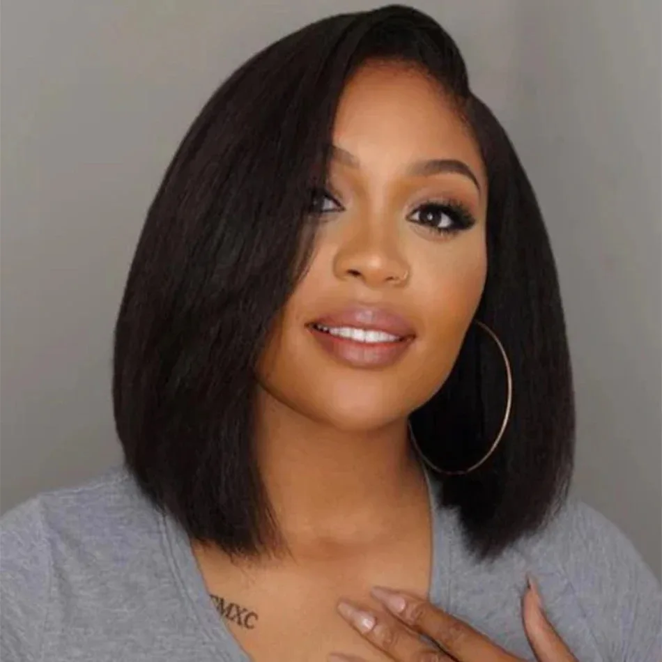 10A Yaki Straight Bob Glueless Wig Brazilian Bob Wig Pre Cut 6x4 HD Bye Bye Knots Lace Front Wigs Human Hair Pre Plucked
10A Yaki Straight Bob Glueless Wig Brazilian Bob Wig Pre Cut 6x4 HD Bye Bye Knots Lace Front Wigs Human Hair Pre Plucked