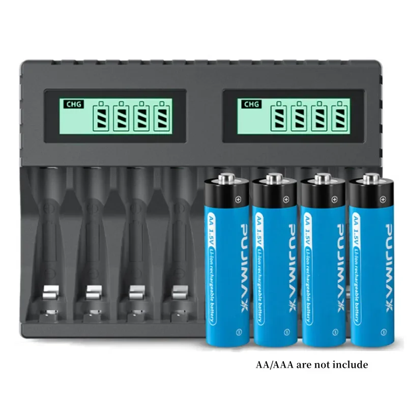 8 Slot Rechargeable Batteries Intelligent AA/AAA Ni-MH/Ni-Cd Battery Charger LED Display for 1.2V AA/AAA LCD Charging
8 Slot Rechargeable Batteries Intelligent AA/AAA Ni-MH/Ni-Cd Battery Charger LED Display for 1.2V AA/AAA LCD Charging
