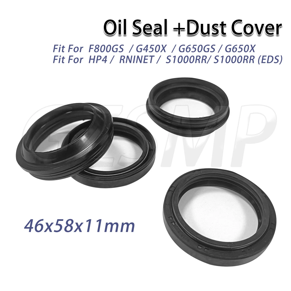 Motorcycle Front Fork Damper Oil Seal Dust Seal Fit for HP4 2013-2014 RNINET 2014-2016 S1000RR F800GS G450X G650X
Motorcycle Front Fork Damper Oil Seal Dust Seal Fit for HP4 2013-2014 RNINET 2014-2016 S1000RR F800GS G450X G650X