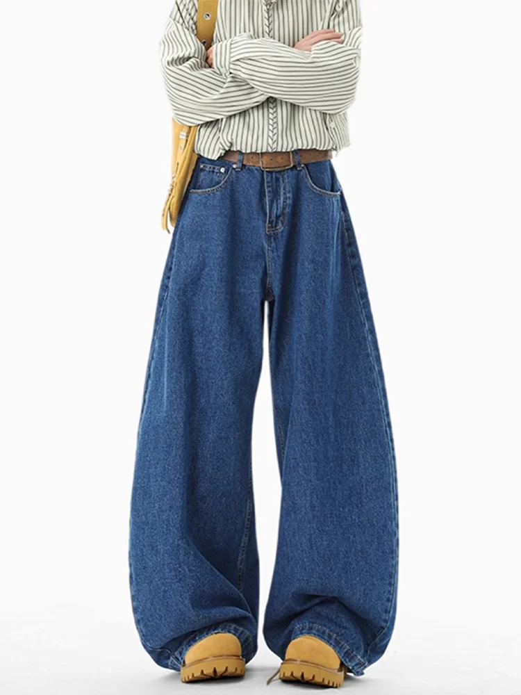 High Waist Wide Leg Deep Blue Lazy American Vintage Knife Jeans Women's Premium Design Sense Floor Length Trousers
High Waist Wide Leg Deep Blue Lazy American Vintage Knife Jeans Women's Premium Design Sense Floor Length Trousers