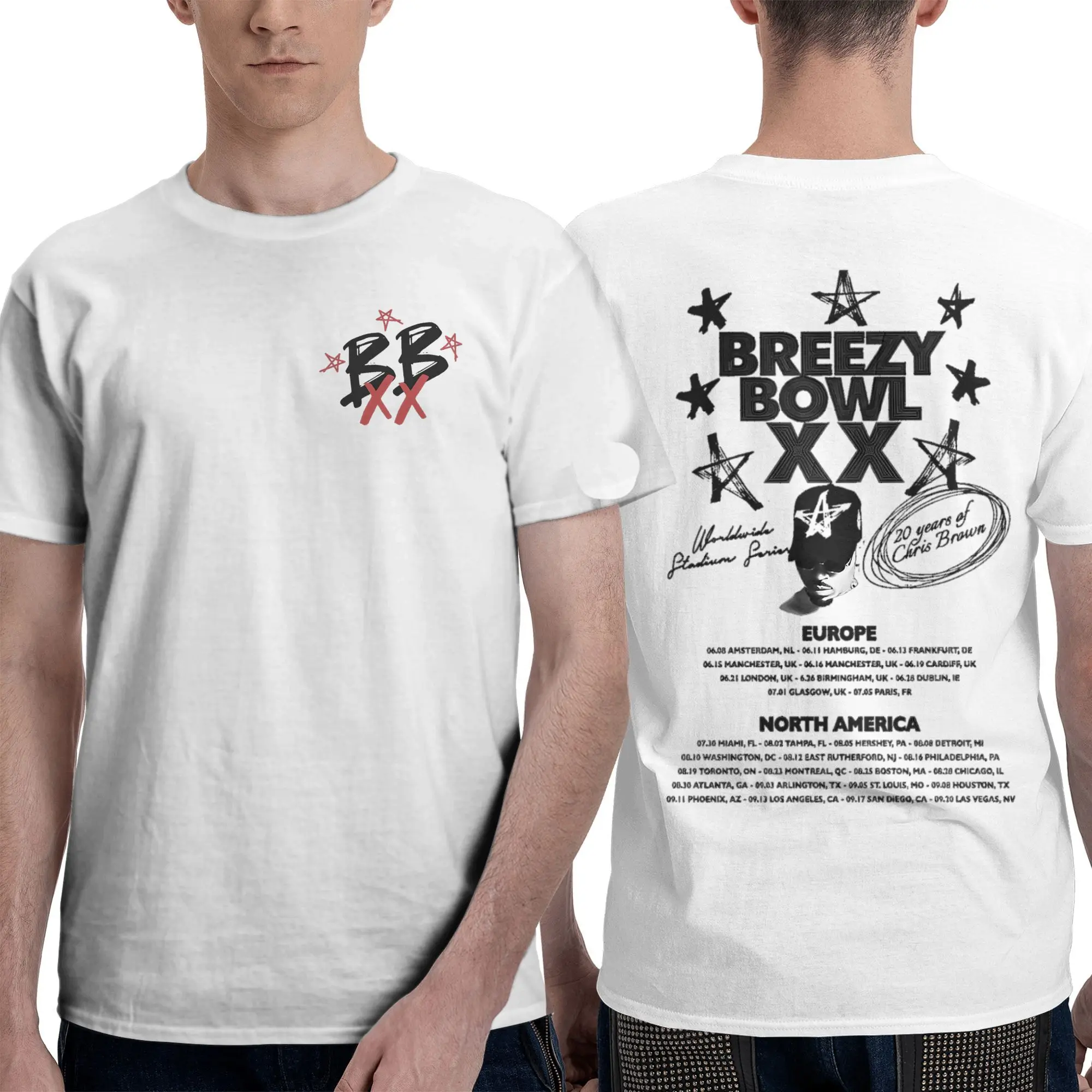 Лидер продаж Chris Brown Breezy Bowl XX 2025 Tour футболки мужская одежда модная эстетичная футболка унисекс повседневная уютная хлопковая футболка
Лидер продаж Chris Brown Breezy Bowl XX 2025 Tour футболки мужская одежда модная эстетичная футболка унисекс повседневная уютная хлопковая футболка