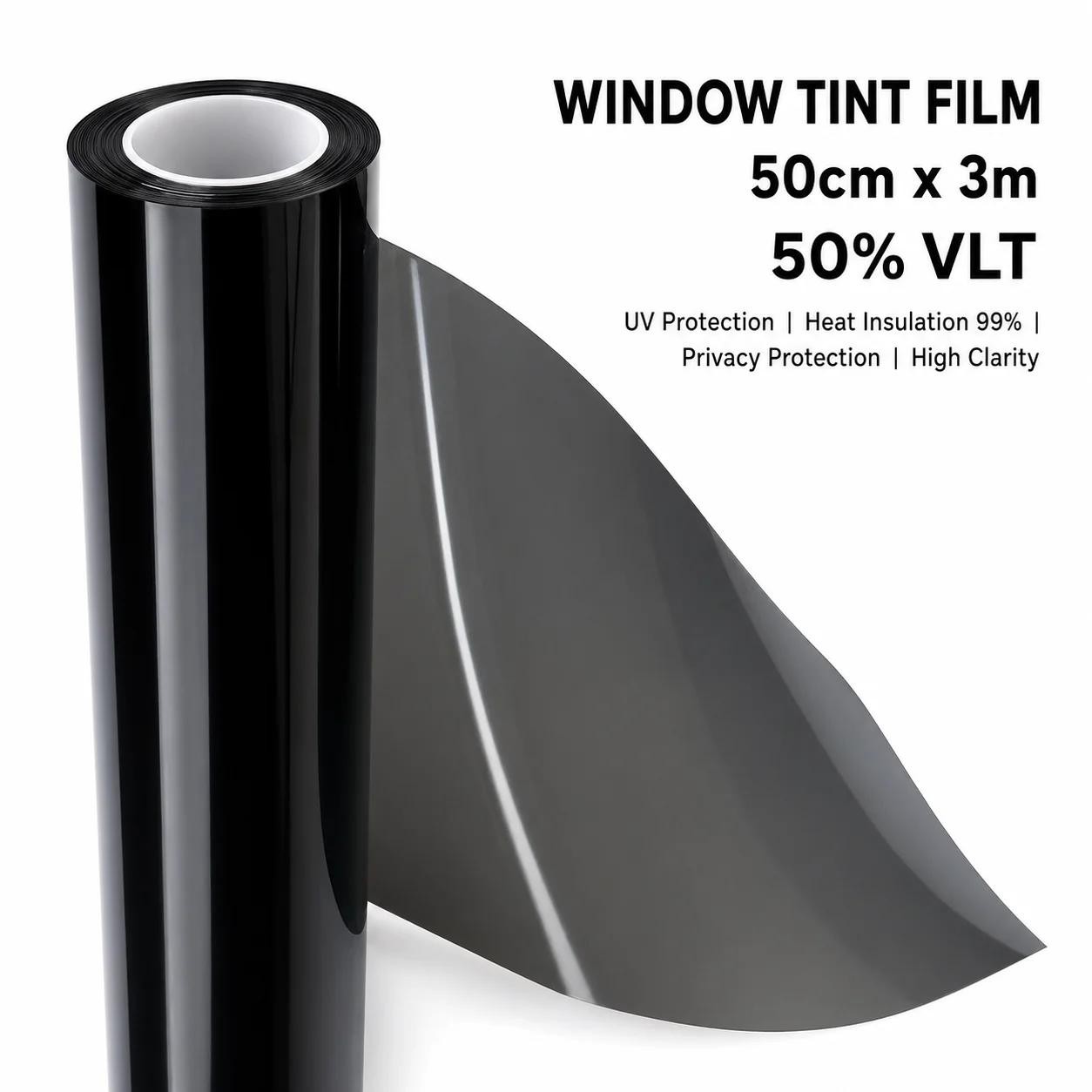 Car Window Tint Film Roll 50cmX300cm 50% VLT High Visibility Smoke Car Glass Sun Shade Anti Glare Shield Rear Free Sedan No Fade
Car Window Tint Film Roll 50cmX300cm 50% VLT High Visibility Smoke Car Glass Sun Shade Anti Glare Shield Rear Free Sedan No Fade