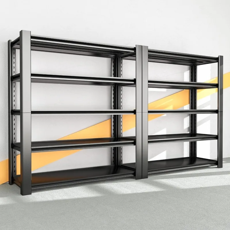 76.6" H Heavy Duty Garage Shelving Unit, 60" W Adjustable Metal Storage Rack, 5-Tier Metal Shelves, 24" D Industrial Shelving
76.6" H Heavy Duty Garage Shelving Unit, 60" W Adjustable Metal Storage Rack, 5-Tier Metal Shelves, 24" D Industrial Shelving
