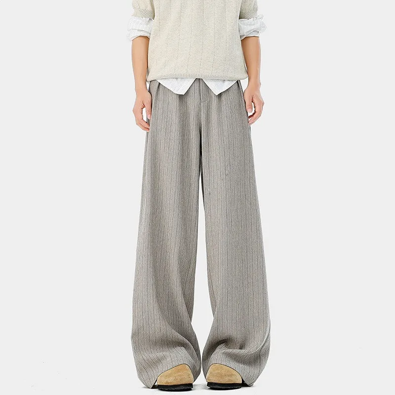 2026 Summer New Striped Men's Casual Suit Pants Korean Fashion Harajuku Baggy Wide Leg Pants for Men Elegant Men Clothing
2026 Summer New Striped Men's Casual Suit Pants Korean Fashion Harajuku Baggy Wide Leg Pants for Men Elegant Men Clothing