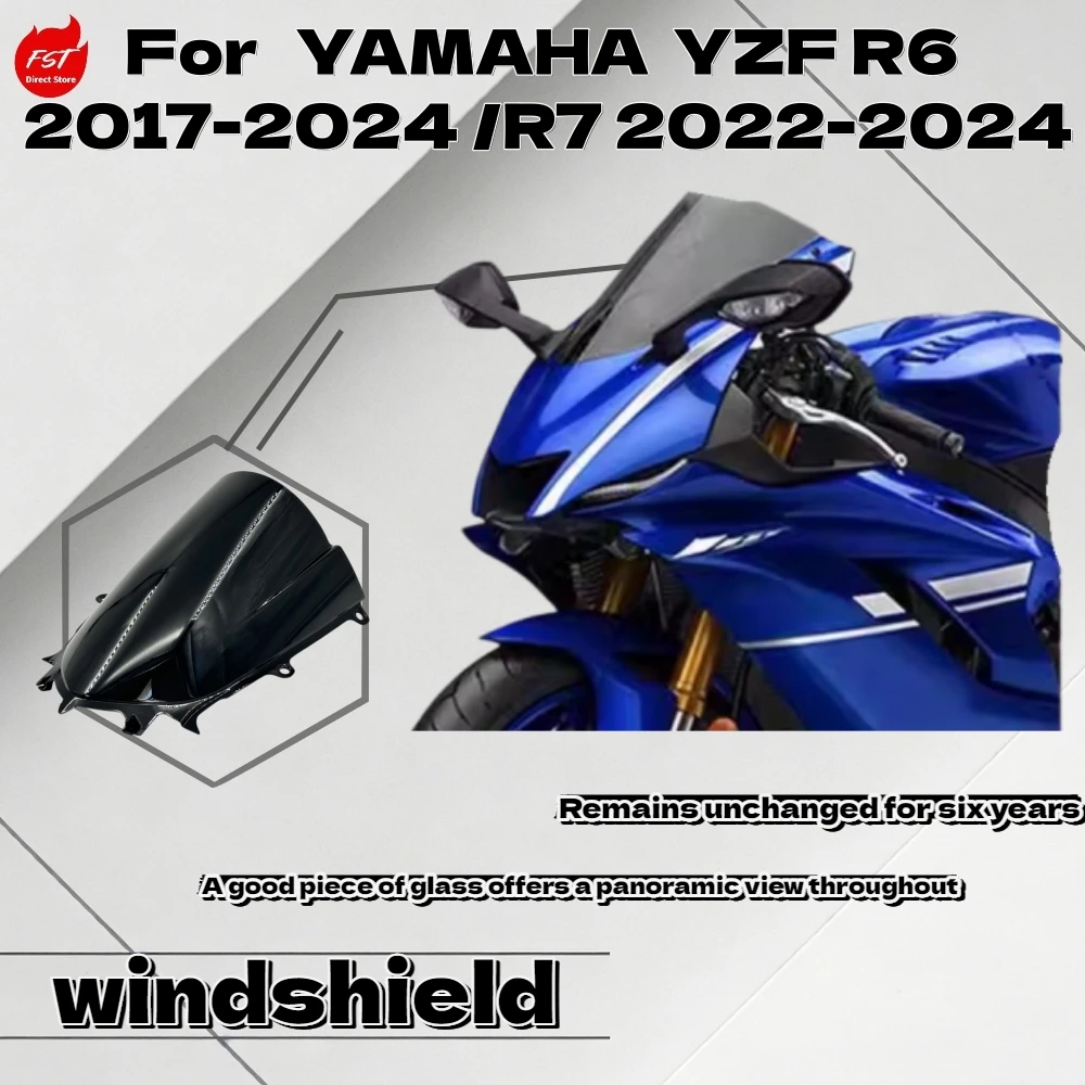 For Yamaha YZF R6 2017-2024 & R7 2022-2024 Modified Tall Front Windshield Wind Deflector Fairing
For Yamaha YZF R6 2017-2024 & R7 2022-2024 Modified Tall Front Windshield Wind Deflector Fairing