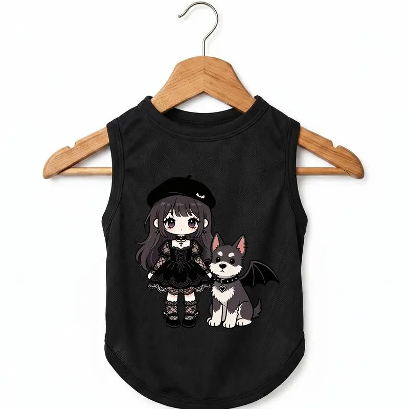 Gothic Pet Vest Summer Breathable Tee Quick Dry Small Dog Sleeveless Anime Print Dog Apparel
Gothic Pet Vest Summer Breathable Tee Quick Dry Small Dog Sleeveless Anime Print Dog Apparel