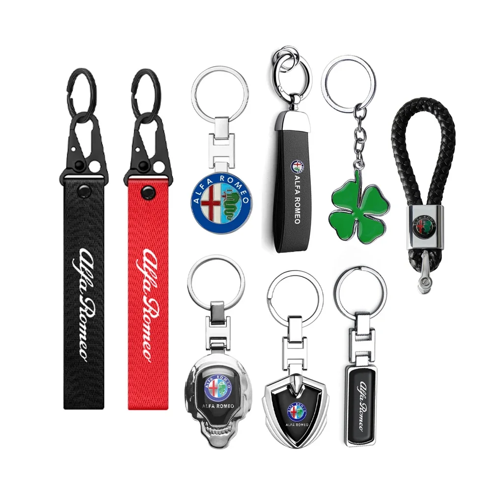 Metal/Leather/Nylon Car Keychain Auto Badge Styling Gift Pendant For Alfa Romeo Sportiva 156 Stelvio Giulia Giulietta 147 GT 4C
Metal/Leather/Nylon Car Keychain Auto Badge Styling Gift Pendant For Alfa Romeo Sportiva 156 Stelvio Giulia Giulietta 147 GT 4C