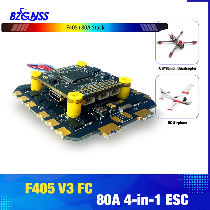 F405 80A 4in1 ESC Stack BLHeli_s 2-6S Lipo 30.5x30.5mm CM42688P for freestyle fpv /Racing Drone
F405 80A 4in1 ESC Stack BLHeli_s 2-6S Lipo 30.5x30.5mm CM42688P for freestyle fpv /Racing Drone