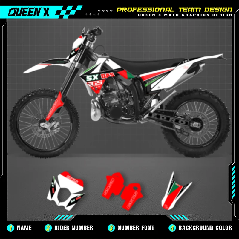 QUEEN X MOTO Motorcycle Team Graphics Decal & Sticker Kit For GASGAS 2010 2011 EC MC 002
QUEEN X MOTO Motorcycle Team Graphics Decal & Sticker Kit For GASGAS 2010 2011 EC MC 002