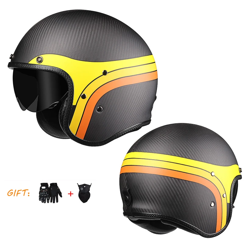 Carbon Fiber 3/4 Open Motorcycle Helmet Summer Motocross Racing Open Face Retro Helmets Jet Motorbike DOT Casque Casco Moto
Carbon Fiber 3/4 Open Motorcycle Helmet Summer Motocross Racing Open Face Retro Helmets Jet Motorbike DOT Casque Casco Moto