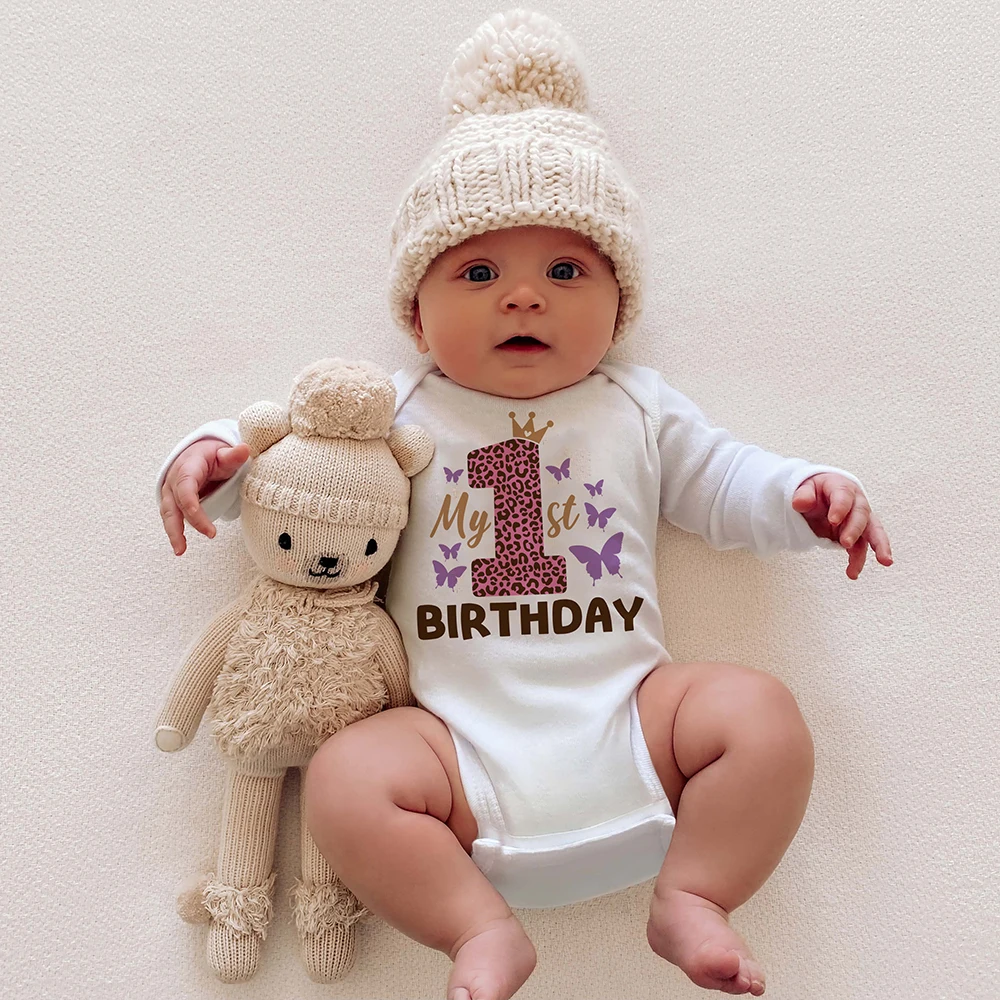 My First Birthday Pattern Print Baby Romper Short Sleeve Round Neck Jumpsuit Casual Girl Newborn Bodysuit Birthday Baby Gift
My First Birthday Pattern Print Baby Romper Short Sleeve Round Neck Jumpsuit Casual Girl Newborn Bodysuit Birthday Baby Gift