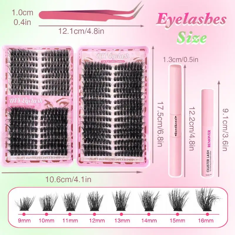 Mix Clusters Eyelash With Bond And Tweezers Makeup Tools DIY Lashes Extension Kit For Lashes Waterproof Eyelashes Set Thick
Mix Clusters Eyelash With Bond And Tweezers Makeup Tools DIY Lashes Extension Kit For Lashes Waterproof Eyelashes Set Thick