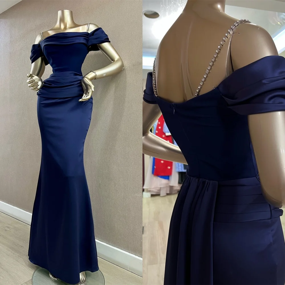Customized Exquisite Blue Jersey Evening Dress Temperament Strapless Off the Shoulder Sleeveless Zipper Back Homecoming Dress
Customized Exquisite Blue Jersey Evening Dress Temperament Strapless Off the Shoulder Sleeveless Zipper Back Homecoming Dress