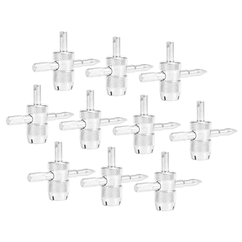 10pcs 4‑Way Tire Valve Core Keys Remover Kit Aluminum Alloy Auto Vehicle Repair Tool
10pcs 4‑Way Tire Valve Core Keys Remover Kit Aluminum Alloy Auto Vehicle Repair Tool