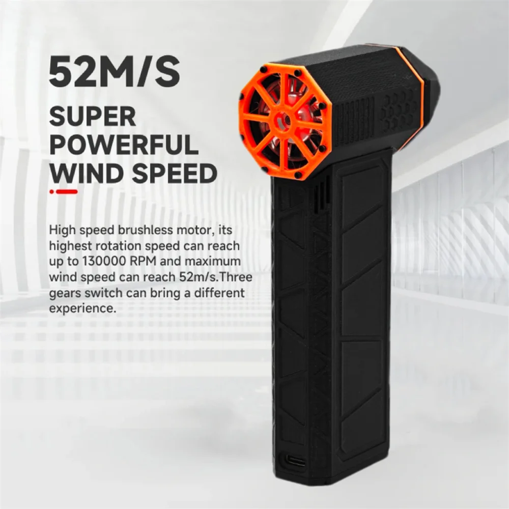 Mini Turbo Jet Fan Powerful Air Blower 130000RPM 52m/s Rechargeable Portable Fan Brushless Motor Hair Dryer High Speed Duct Fan
Mini Turbo Jet Fan Powerful Air Blower 130000RPM 52m/s Rechargeable Portable Fan Brushless Motor Hair Dryer High Speed Duct Fan