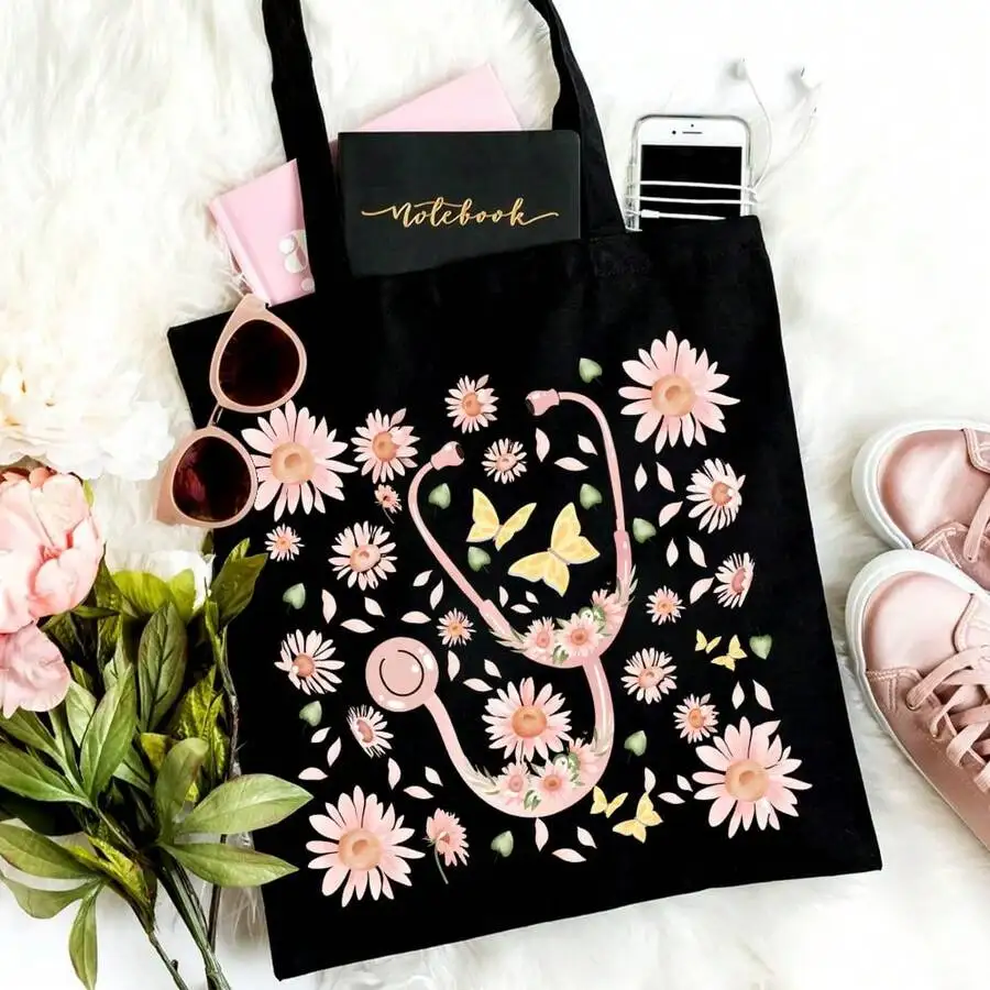 Floral Stethoscope Print Tote Bag Pink Butterfly Watercolor Design Casual Tote For Women
Floral Stethoscope Print Tote Bag Pink Butterfly Watercolor Design Casual Tote For Women