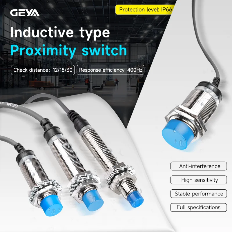 Индуктивный датчик приближения GEYA 24 В постоянного тока — 2/3 провода NPN, нормально открытый/нормально закрытый — обнаружение металла M12/M8/M30
Индуктивный датчик приближения GEYA 24 В постоянного тока — 2/3 провода NPN, нормально открытый/нормально закрытый — обнаружение металла M12/M8/M30