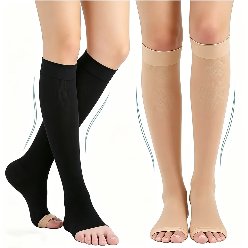 1 Pair Toeless Compression Socks S-XXL, Medical Support Stockings, Varicose Veins Prevention Compression Hose for Men Women
1 Pair Toeless Compression Socks S-XXL, Medical Support Stockings, Varicose Veins Prevention Compression Hose for Men Women