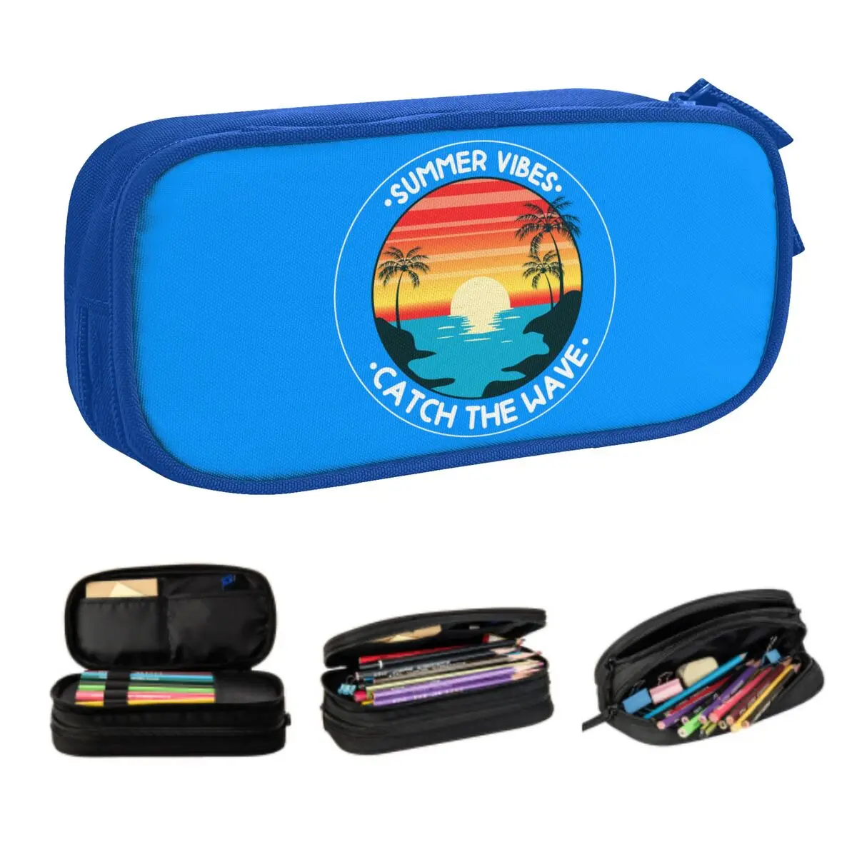 Custom Summer Vibes Catch The Wave Pencil Cases for Boys Gilrs Large Capacity Surfing Surfer Pen Bag Box School Supplies
Custom Summer Vibes Catch The Wave Pencil Cases for Boys Gilrs Large Capacity Surfing Surfer Pen Bag Box School Supplies