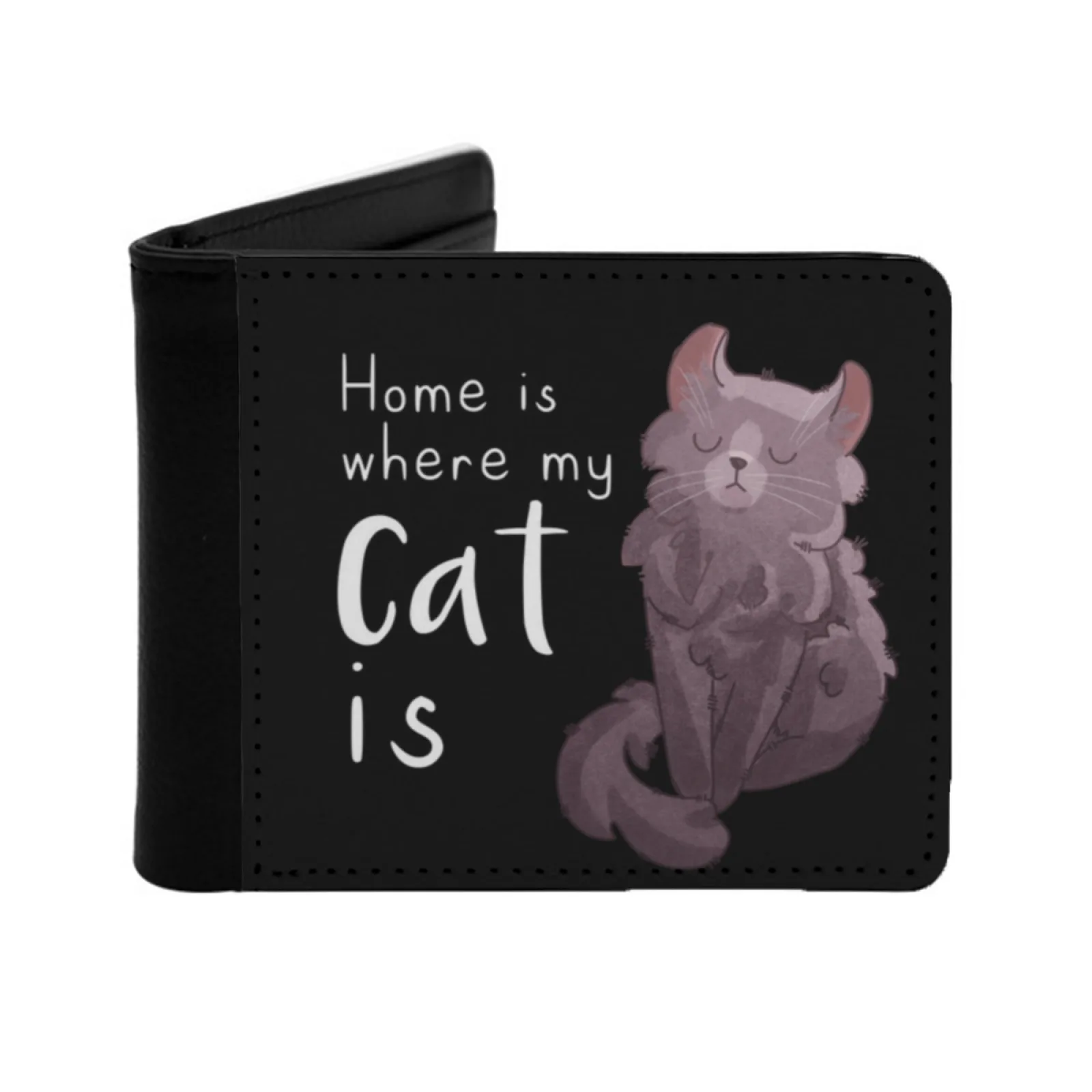 Home Is Where My Cat Is Lilac Curl Cat Gifts For Cat Lovers Men's Wallet Pu Leather Wallet Multifunction Credit Card Purse Home 
Home Is Where My Cat Is Lilac Curl Cat Gifts For Cat Lovers Men's Wallet Pu Leather Wallet Multifunction Credit Card Purse Home