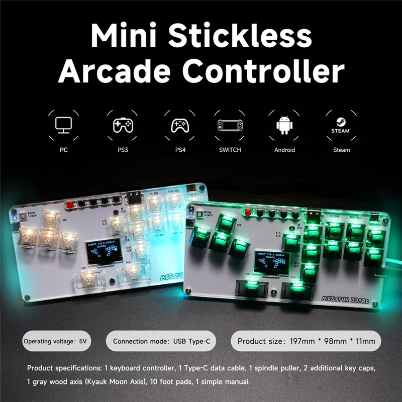 REPLA-Mustfun Hitbox Controller Mini Leverless Arcade Stick Controller For PC/PS3/PS4/Switch And Fightstick Arcade Games
REPLA-Mustfun Hitbox Controller Mini Leverless Arcade Stick Controller For PC/PS3/PS4/Switch And Fightstick Arcade Games