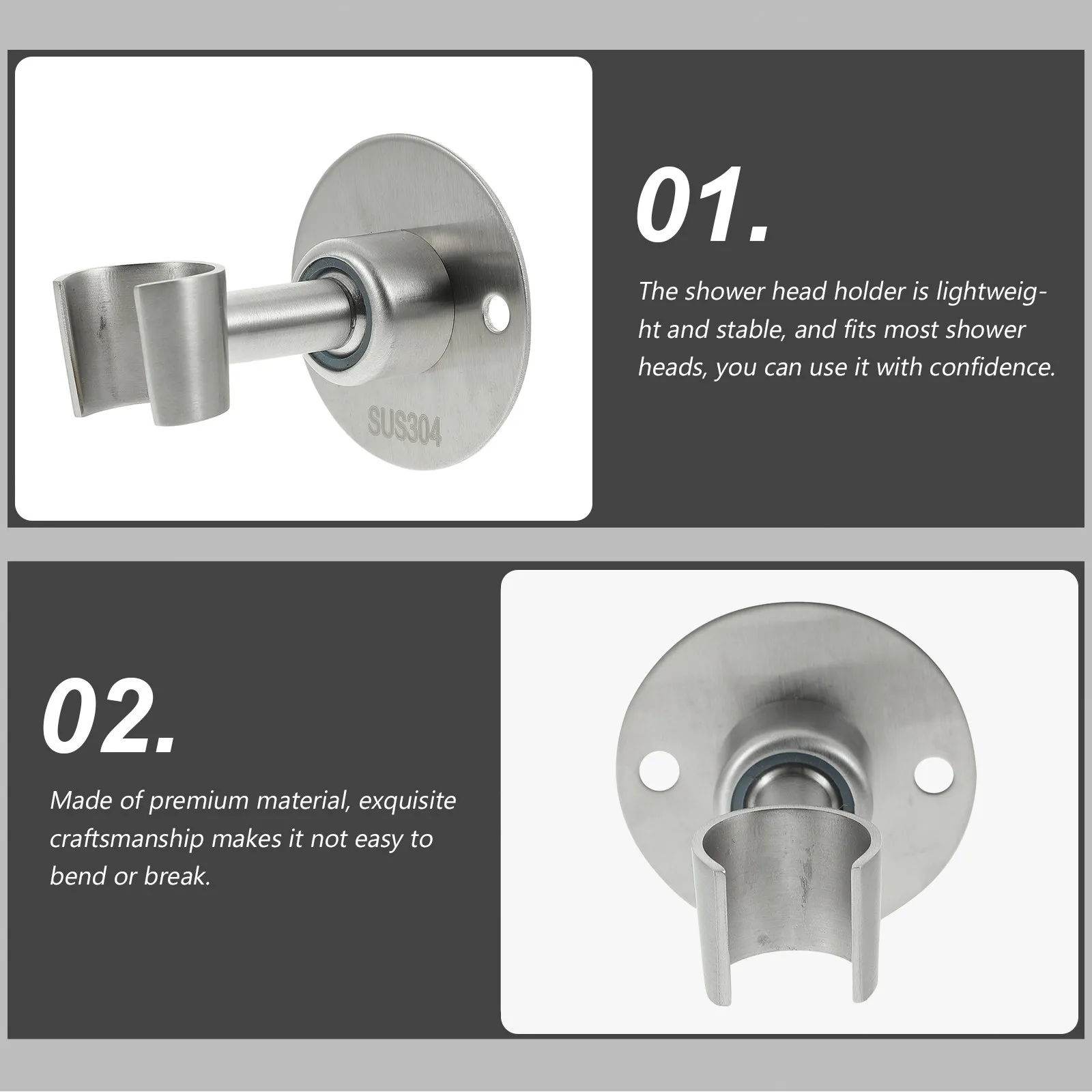 Регулируемый настенный держатель для душевой лейки из нержавеющей стали, для ручного душа, простая установка без инструментов, надежная фиксация
Регулируемый настенный держатель для душевой лейки из нержавеющей стали, для ручного душа, простая установка без инструментов, надежная фиксация