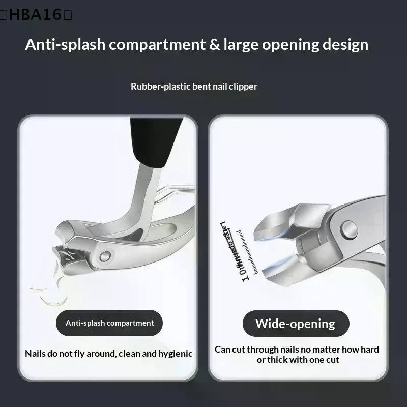 Curved Nail Clippers With Large Opening Three Times Anti-Splash Storage Nail Clippers For The Elderly Thick Toenails Heavy Duty
Curved Nail Clippers With Large Opening Three Times Anti-Splash Storage Nail Clippers For The Elderly Thick Toenails Heavy Duty